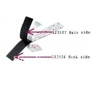 3M SJ3527 Scotchmate samolepicí suchý zip smyčky černý
